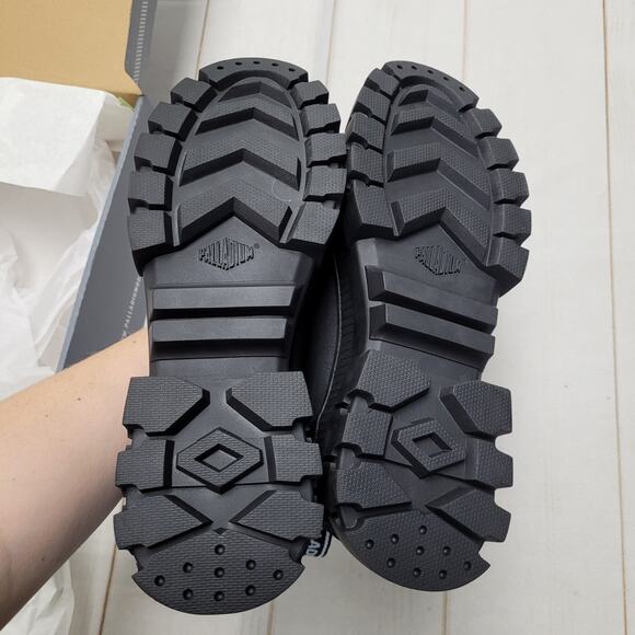 Palladium Revolt HI TX canvas platform sneaker boots black moto gorpcore - Picture 4 of 5